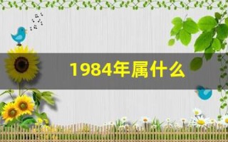 1984年属什么(1980年属什么)