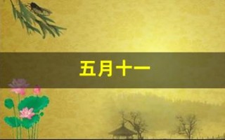 五月十一(五月十一号是什么星座)